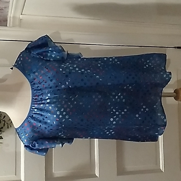 Cynthia Rowley blue XL blouse - Picture 1 of 5
